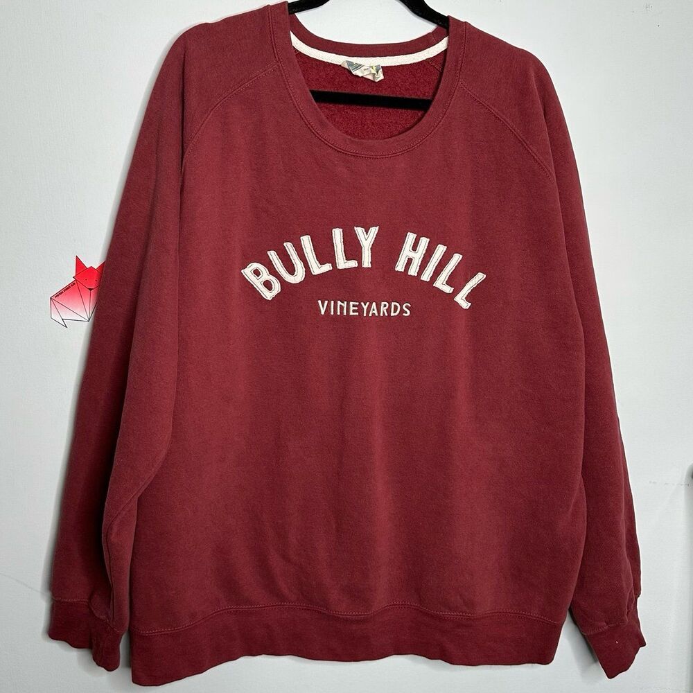 Bully Hill Vineyards Finger Lakes NY Winery Raglan Sweatshirt Size 2XL